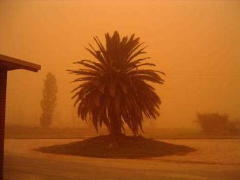 Gold Coast - Australie tijdens een zandstorm, voor de locals niet vreemd maar voor een nederlander