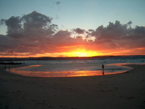 Gold Coast - ondergaande zon in surfers paradise...the gold coast.