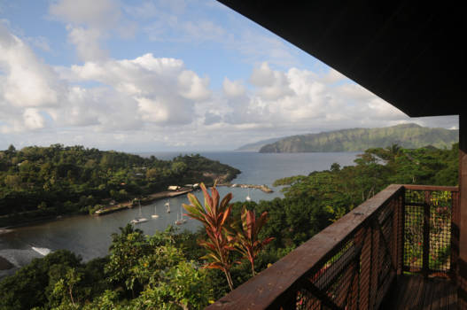 Frans-Polynesië - Ons uitzicht op Hiva Oa